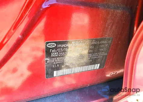 2016 Hyundai Sonata Se из США, поврежденный, VIN 5NPE24AF2GH390204